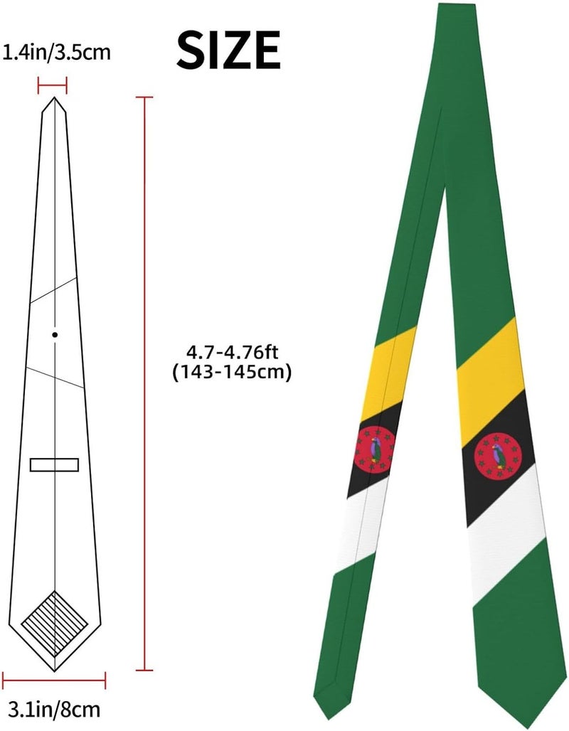 AKMCBSH National Flags Tie Comfortable Soft Novelty Necktie Unisex for Weddings Party Birthday Gift - Image 3